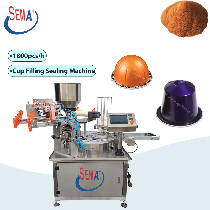 Automatic Coffee Yogurt Ice Cream Instant Noodles Cup Filling Sealing Machine