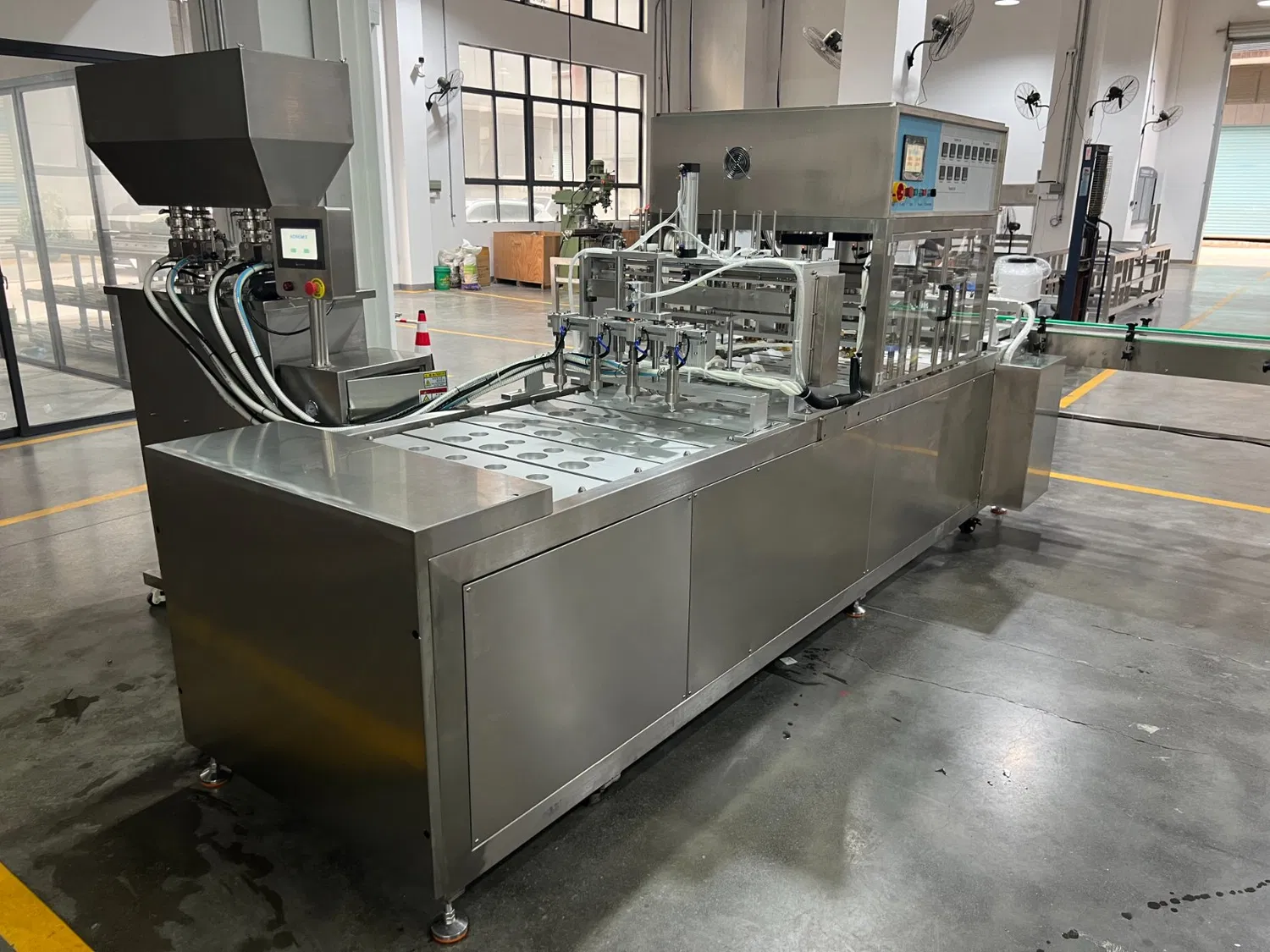Automatic Cup Filling Machine and Sealing Machine Tea Cup Filling and Sealing Machine Fruit Cup Filling Sealing