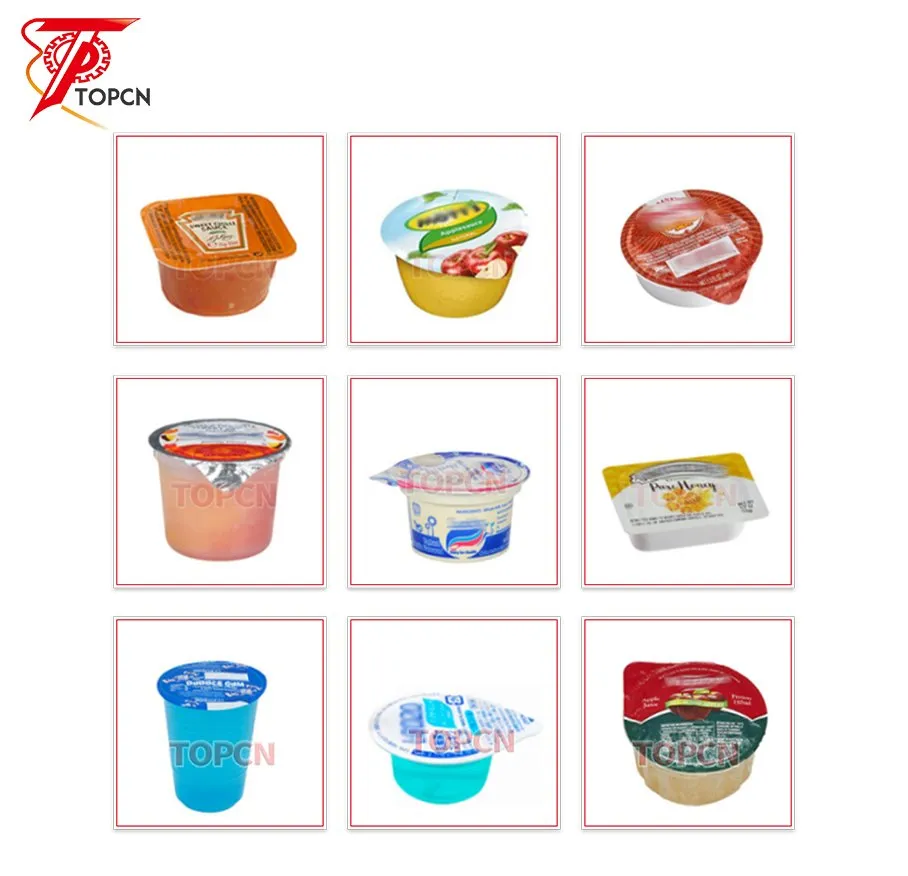 Automatic Liquid Honey Chocolate Paste Hot Sauce Yogurt Cup Butter Thermoforming Filling and Sealing Machine