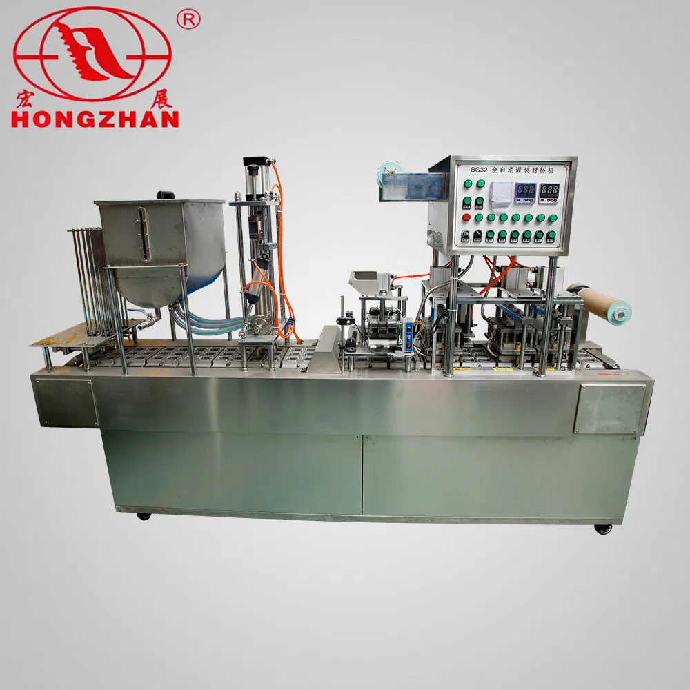 Bg32A Automatic Cup Filling Sealing Machine for Juice with Particle