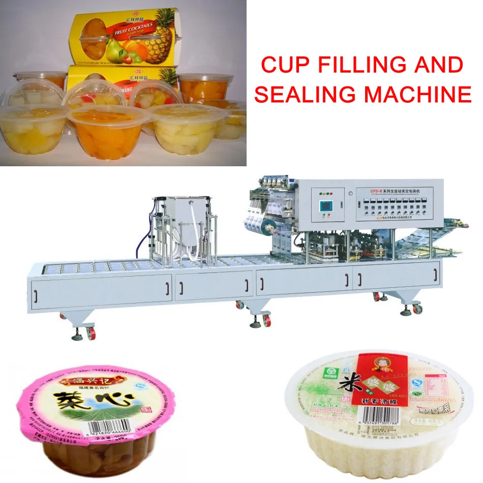 Factory Industrial Milk Juice Yogurt Jelly Cup Filling Sealing Packing Machine Plant