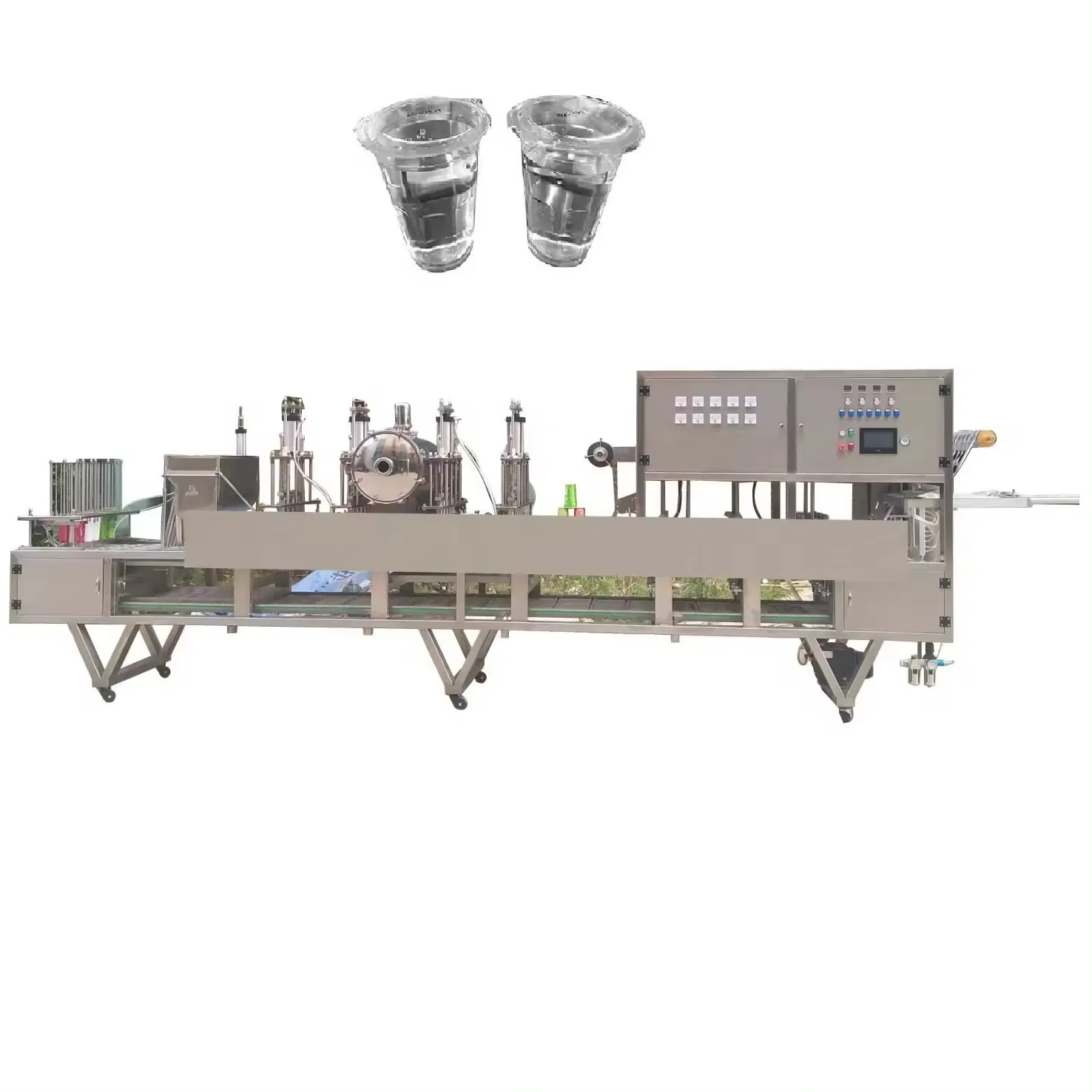 Hot Sale Automatic Cup Filling and Sealing Machine Jelly Juice Yogurt Cup Filling Machine for Water and Industrial Machinery