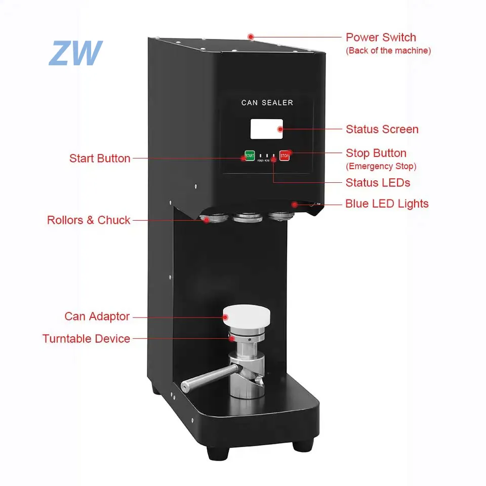 Sealing Machine for Cans, Tins, Cups
